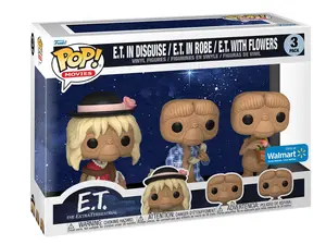 Funko Pop Vinyl Figure E.T In Disguise / E.T In Robe / E.T With Flowers 3 Pack (Box Wear)