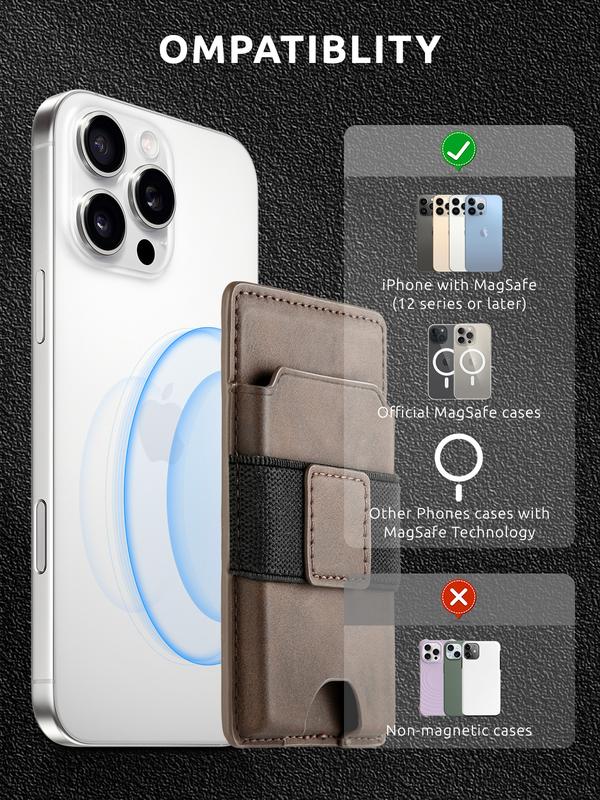 Minimalist Wallet for Men,Men's Slim Business Card Holder with RFID Blocking and Metal Pop Up Credit Card Case,Magnetic Card Holder for Phone,Birthday Anniversary Gifts for Mens,Black/Brown