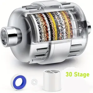 30 Stage Shower Filter, Shower Filter for Hard Water - High Output Shower Water Filter to Remove Chlorine Fluoride Heavy Metals, Improves the Condition of Your Skin, Hair and Nails