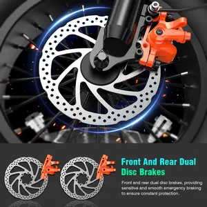 GT600 Brake Pads ，1000w Adult Off-Road Electric Bike, Five-Speed Transmission, 16-Inch Wide Tires, 48v15ah Removable Batterysummervibes
