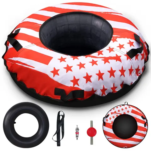XGeek 44" Heavy Duty River Tube and Snow Tube Set,River Floats for Adults,River Run and Snow Run for Tubing and Snowing