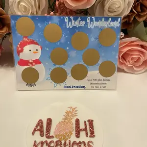 Winter wonderland laminated savings challenge scratch off