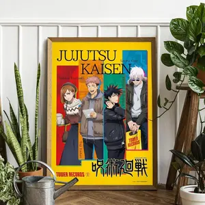 Custom JJK Inspired Manga Poster,Anime Style Wall Art for Otaku Room Decor, Black White Print Gift for Fans, Anime Print for Teen Room Decor UnFramed
