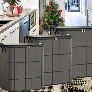 2pcs Large Capacity Foldable Storage Bags for Clothes and Quilts - Durable, Dustproof, and Aesthetic Organizer Solution, Perfect for Home or Dorm Use, Moving, and Seasonal Storage, Moving Bag|Decorative Storage|Durable Organizer, Clothes Or