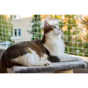 Cat Netting 10 * 13ft Cat Anti-Fall Net Duralble Nylon Balcony Screen for Pets Pet Safty Netting for Windows and Patio