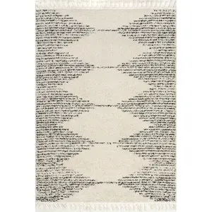 Bria Moroccan Shag Tasseled Area Rug