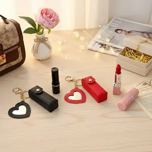 Lip Oil Keychain – 2‑in‑1 Mirror & Lip Balm Holder, Portable Chapstick & Lipstick Holder Keychain