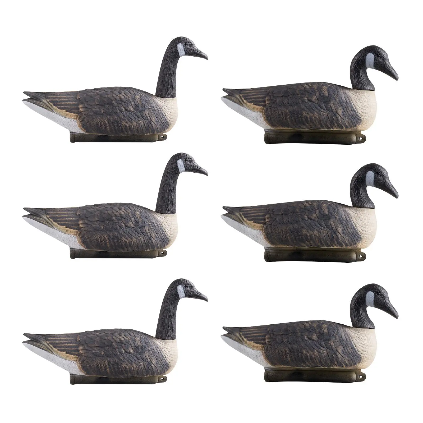 【SummerFinds】VEVOR Canada Goose Decoys, Outdoors Goose Decoy for Waterfowl Hunting, Impact-Resistant & Silent XPE with Ultra Realistic Paint, for Pool, Pond, Garden Yard Decoration, Easy to Carry and Use, 6-Pack