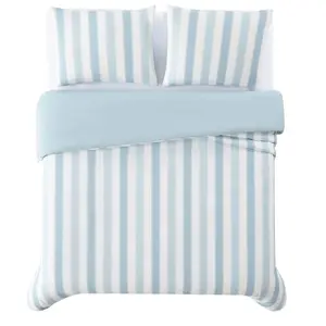 Truly Soft 3pc Full/Queen Aiden Striped Comforter Set Blue Truly Soft 3pc Full/Queen Aiden Striped Comforter Set Blue