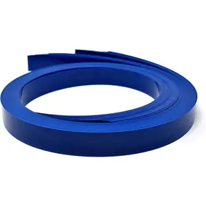 Decorative Gondola Shelving Pre Cut Vinyl Insert Strips 48" x 1.25" Shelf C-Channel, Blue, 100 Pack