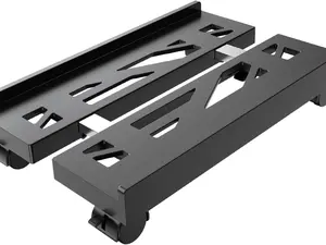 Adjustable Mobile CPU Stand – Ventilated Computer Tower Holder with 4 Caster Wheels, Fits Most PC Towers, Under Desk Floor Cart & Riser for Students and Gamers (Black)
