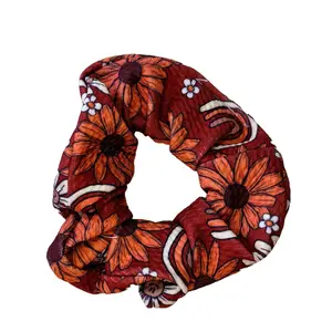 Juelz Ann Design Fall Themed Handmade Scrunchies Soft Stretchy Stylish Hair Ties for Thin Hair No Crease Comfortable Accessories