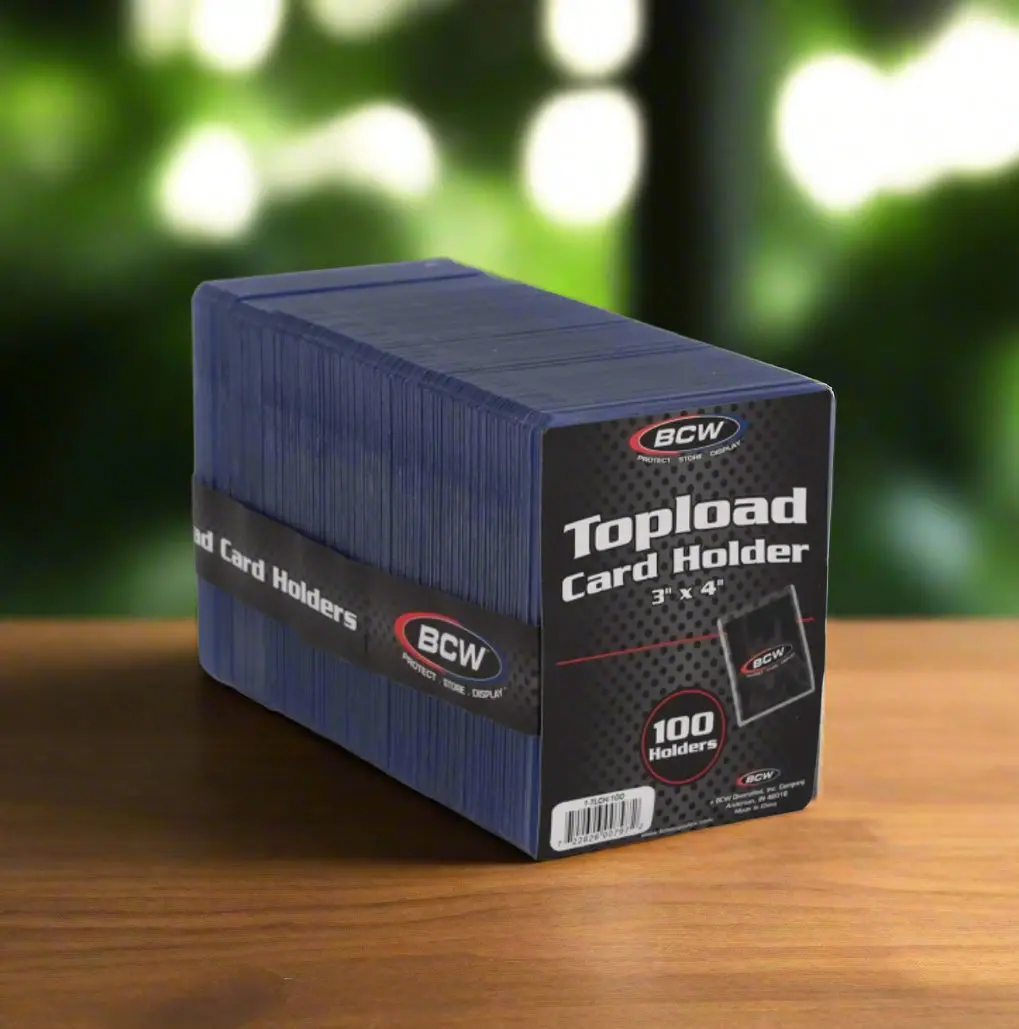 BCW 3x4 Toploaders – 100 Count | Rigid 35pt Trading Card Holders