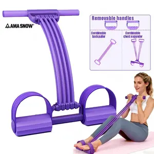 Ama Snow Multifunction Pedal Pull Rope with Resistance Band, Elastic Stretch Cord for Home Use, Sit-up Support, Yoga Stretching and Daily Exercise