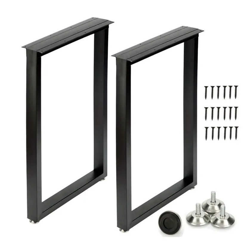 Metal Table Legs 28 Inch Heavy Duty Metal Desk Legs Industrial Black Table Legs, Furniture Legs