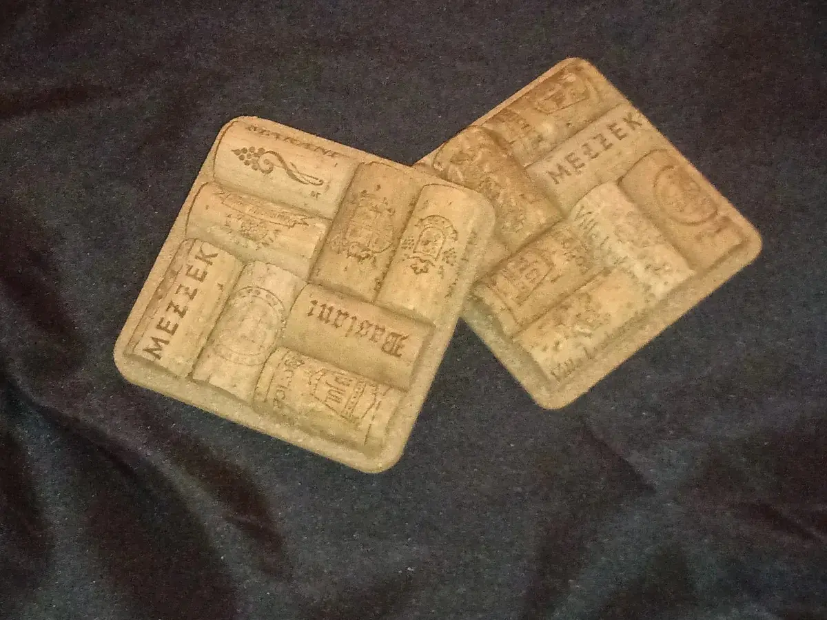 HANDMADE WINE CORK COASTERS - SET OF 4