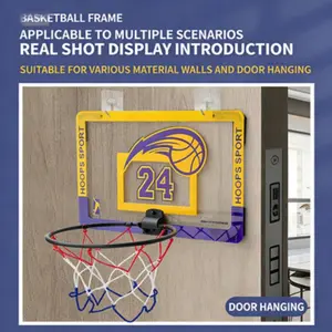 Indoor Basketball Hoop for Kids, Office Door Basketball Hoop, Mini Basket for Teens and Adults, Includes 1-3 Balls, Perfect for Room Doors, Over Door Basketball Hoop Indoor