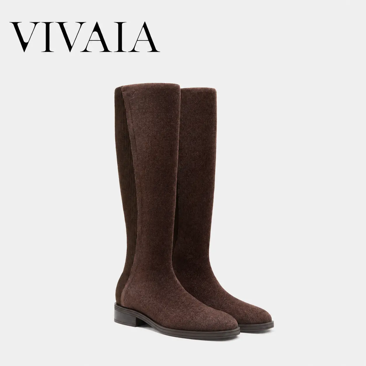 VIVAIA Women’s Square-Toe Knee-High Boots,Stretchy boots, fit different calf shapes, wide calf friendly boots, Water-Repellent Velvet and Wool Knit Tall Boots with Cushioned Insole, winter fall boots (Aida),back to school,back to school haul