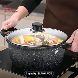 1pc Multifunctional Cast Iron Pot | Large 3-Liter Capacity, Quick Cooking Stew Pot, Portable for Outdoor Use, Suitable for All Stoves