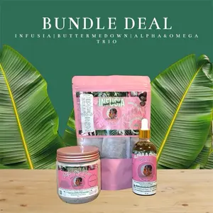 Nourish & Seal Bundle – Hair Butter, Herbal Tea Rinse & Multi-Herbal Oil