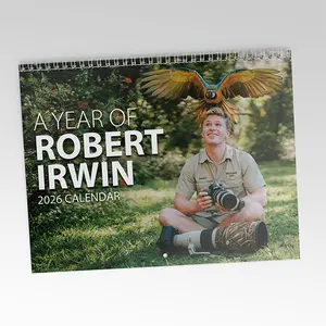 Robert Irwin 2026 Wall Calendar Planner Unique Holiday Gift Fan Gift, Gift For Her, Robert Irwin Celebrity Merchandise, Celebrity Crush Merch, Animal Lover Gifts