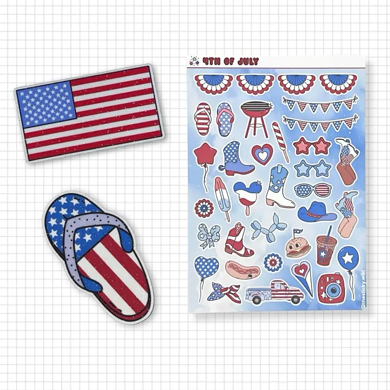 4th of July Sparkling Sticker Pack
