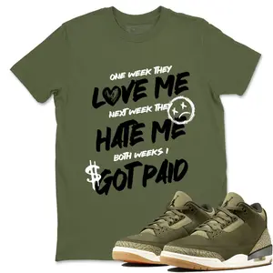 Unisex T-shirt To Match Sneakers Jordan 3 Family Affair - I Got Paid. 100% Cotton for Casual Wear. Comfortable Summer Unisex T-Shirt to match Jordan Sneaker. Streetwear Style. urban outfitters