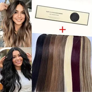 2025 Hot Wholesale 50pcs/bag Unisex Adult Straight Hair Micro Ring Loop Invisible Hair Extension, 14 to 18 inch, High Quality Human Hair, Elegant Style