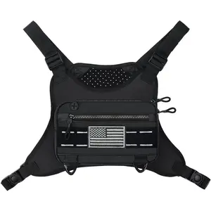 Sports Chest Bag For Men Women, Running Vest Bag With Built,Phone Holder For Workouts&Ski&Cycling&Hiking,Motorcycle Accessories