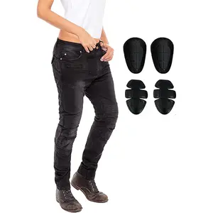 Skylinewears Women’s Motorcycle Jeans - Riding, Biker Racing Pants with Protective Aramid Linning and Removeable Padding