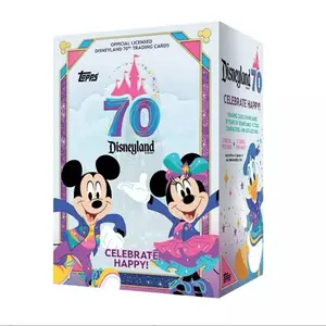 Topps Disneyland 70th Anniversary Blaster Box Official Licensed Trading Cards Featuring Mickey & Minnie Celebrate Happy Cardboard Decor