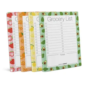 4-Pack Magnetic Refrigerator Notepad, Shopping List, To-Do Reminders, Food Inventory, Strong Magnet Back, Tear-Off Hanging Organizer