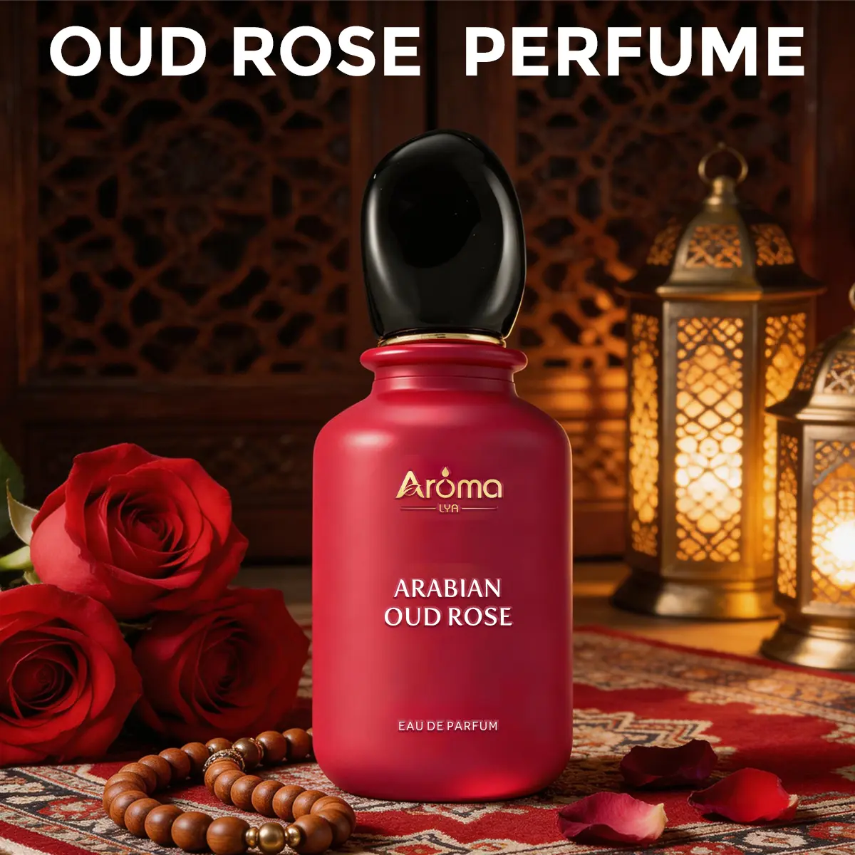 Arabian Oud Rose Eau De Parfum 58ml (1.96 oz) - Elegant Floral Scents Perfume with Luxurious All-Day Lasting Fragrance woman