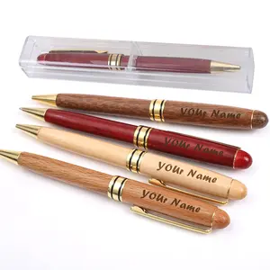 PERSONALIZED NATURAL Wood Pen, Engraved Wooden Pens, Rosewood Pens, Multi Color Pens, Laser Engraving Teacher, lawyer, father, boyfriend, Christmas gift