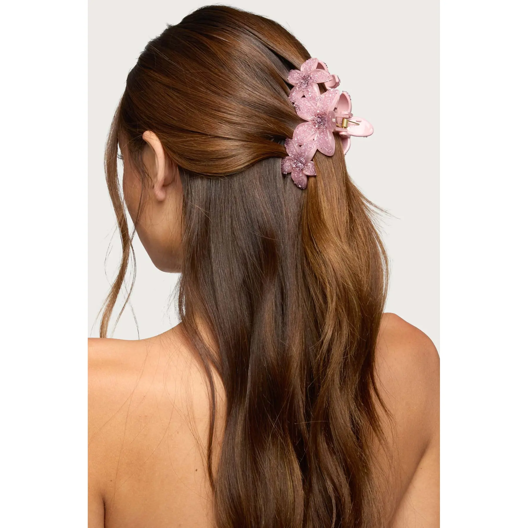 Faux Crystal Flower Hair Clip