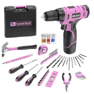 FADAKWALT 12V Cordless Drill Kit with Battery and LED Light for Home DIY & Repairs