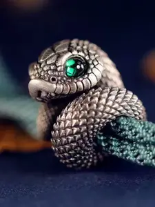 1 piece elegant retro animal zodiac snake-shaped fashionable bracelet - electroplated, non-fading and anti-allergy, perfect for casual wear, daily men and women's accessories and gifts, suitable for vacation and New Year gifts