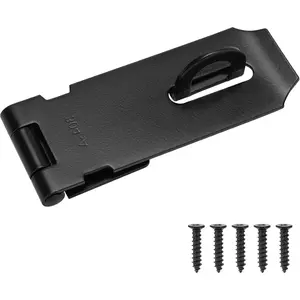 1 Pack Door Locks Hasp Latch, 3 Inch Stainless Steel Heavy Duty Lock Hasp, Padlock Latch with Screws for Personal Privacy and Security Protection