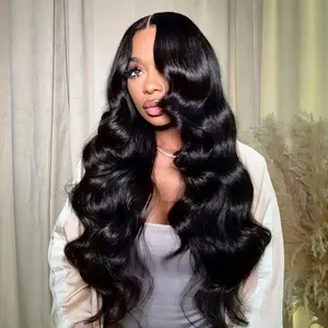 [NEW IN] Drawstring Pre-Cut HD Lace Wig Body Wave 5X5 Ready to Go Glueless Wig Pre-Bleached Knots Raw Vietnamese Hair 250% Density Natural Hairline