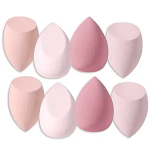 Makeup Sponge Set, 8 Counts/set Pink Soft Beauty Sponge, Dry & Wet Use Makeup Sponge, Professional Makeup Tools for Women & Girls, Beauty Products