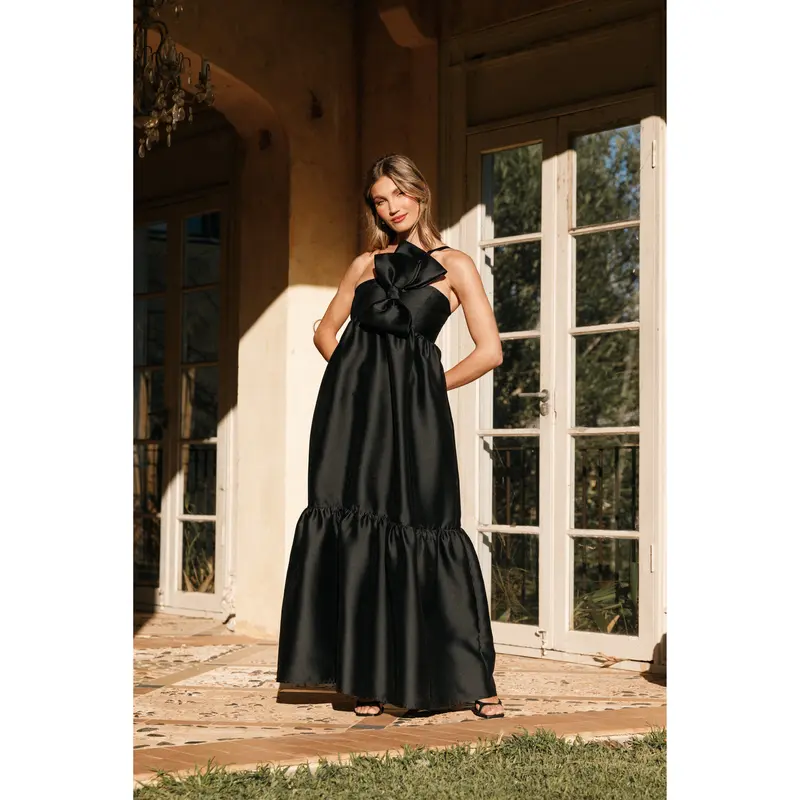 Betina Bow Front Maxi Dress - Blue - TikTok Shop Betina Bow Front Maxi Dress - Blue - TikTok Shop