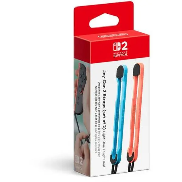 Nintendo Switch 2 Console Joy-Con Controller Straps (2 Pieces), Light Blue/Light Red, Easier to Hold Controllers, Motion Stable, Easily Snapped Into Place [Gaming Console Accessory]