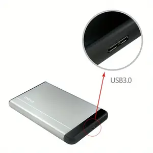 2TB Portable External Hard Drive for Computers Notebooks & Mobile Phones USB3.0 Stylish Silvery Design Large Storage for Movies Files & More High-Speed Data Transfer Durable Reliable Compatible with Multiple Devices