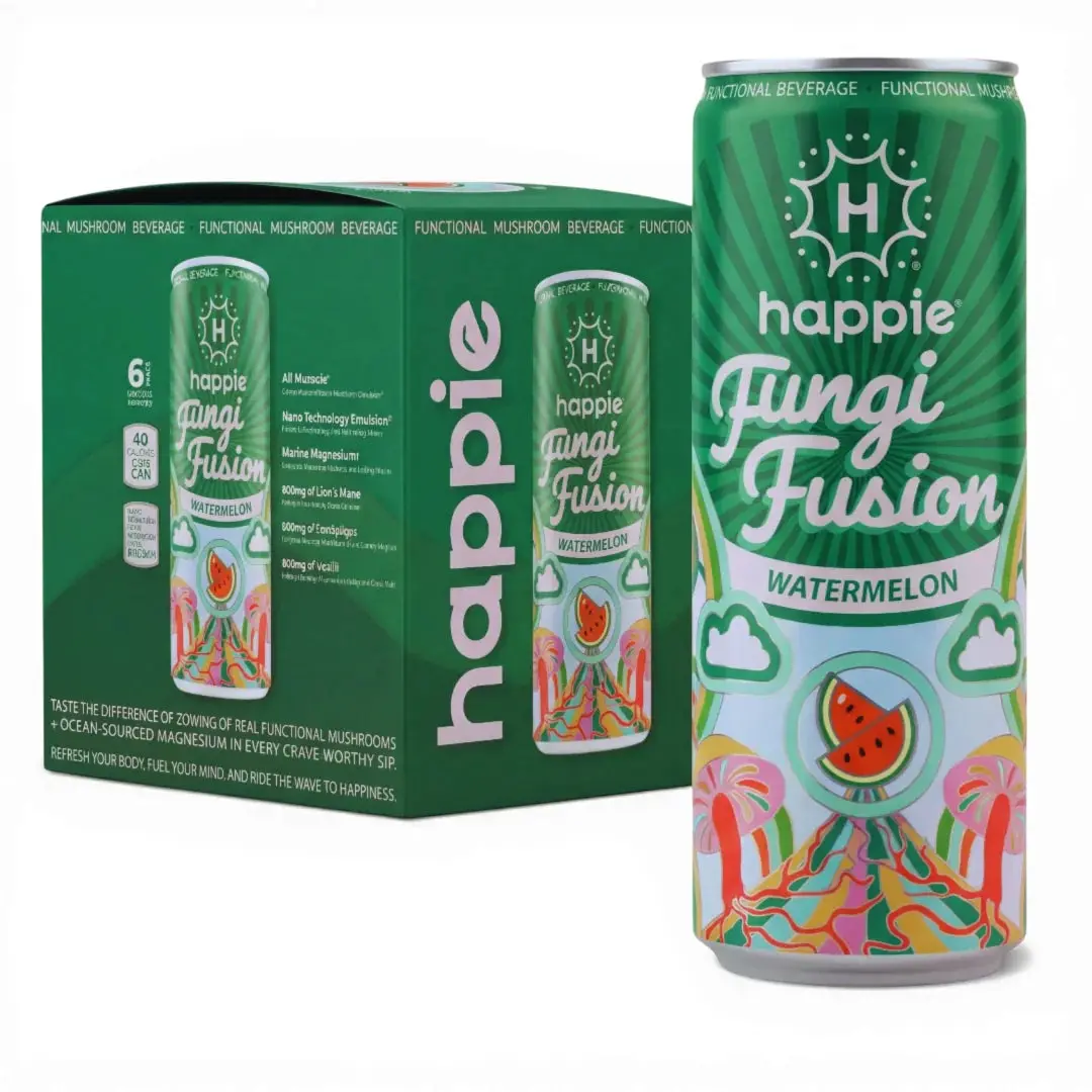 Watermelon Fungi-Powered Seltzer
