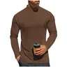 Coofandy Men's Mock Turtleneck Shirts Long Sleeve Basic Turtle Neck Undershirt Lightweight Thermal Pullover Sweater Classic Fashion Menswear Casual