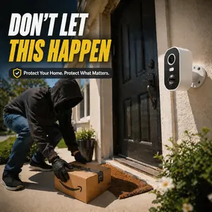 2K Wireless Outdoor Security Camera, Battery Powered, Waterproof, Wide Angle, Color Night Vision for Front Door, Garage & Backyard