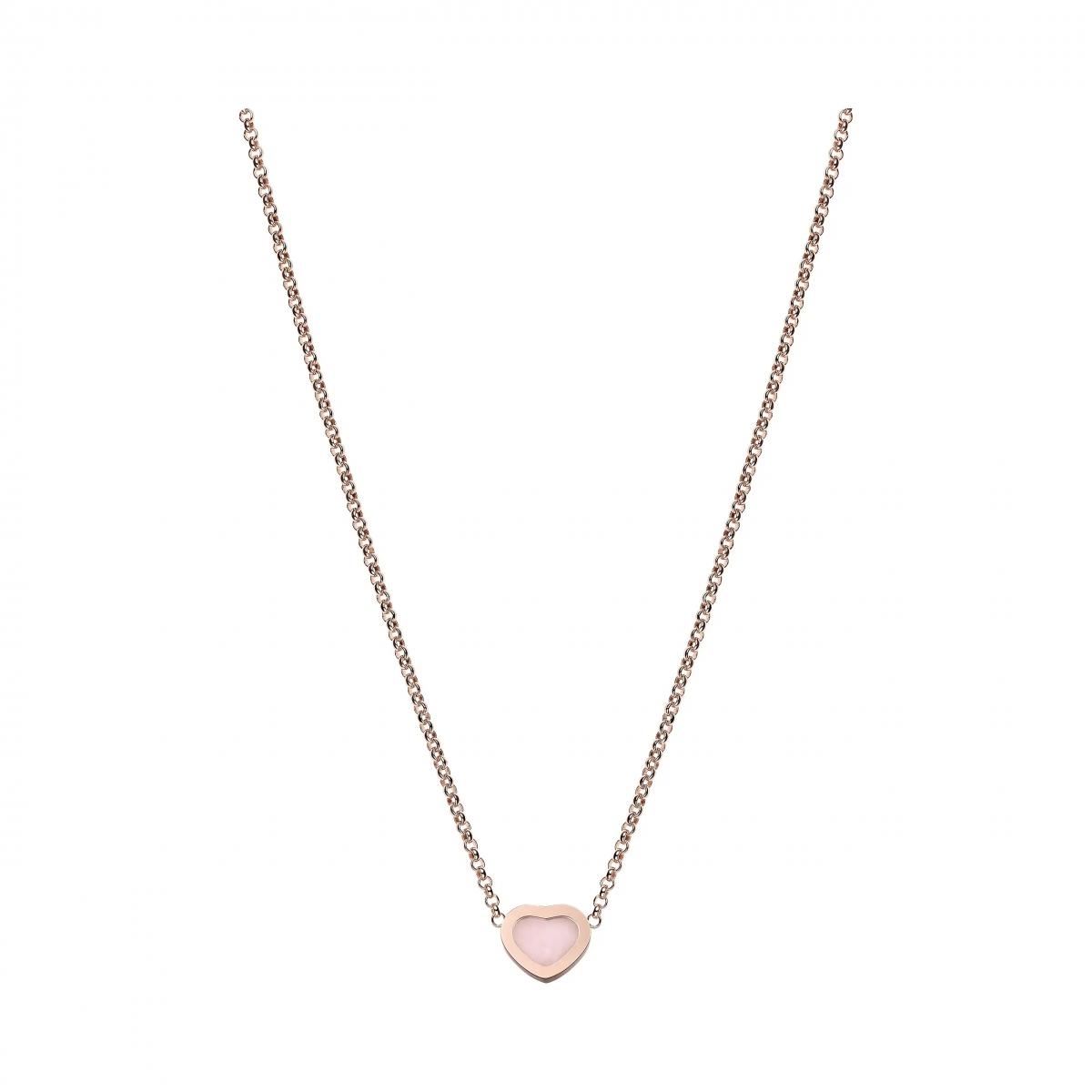 Timeless Rose Gold Red High Quality Heart Necklace Modern Style Everyday Luxury Staple