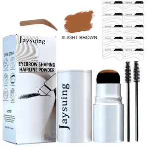 Portable Eyebrow Stamp Kit, Shading Powder for Eyebrow & Hairline, Natural Makeup Contour Cosmetics