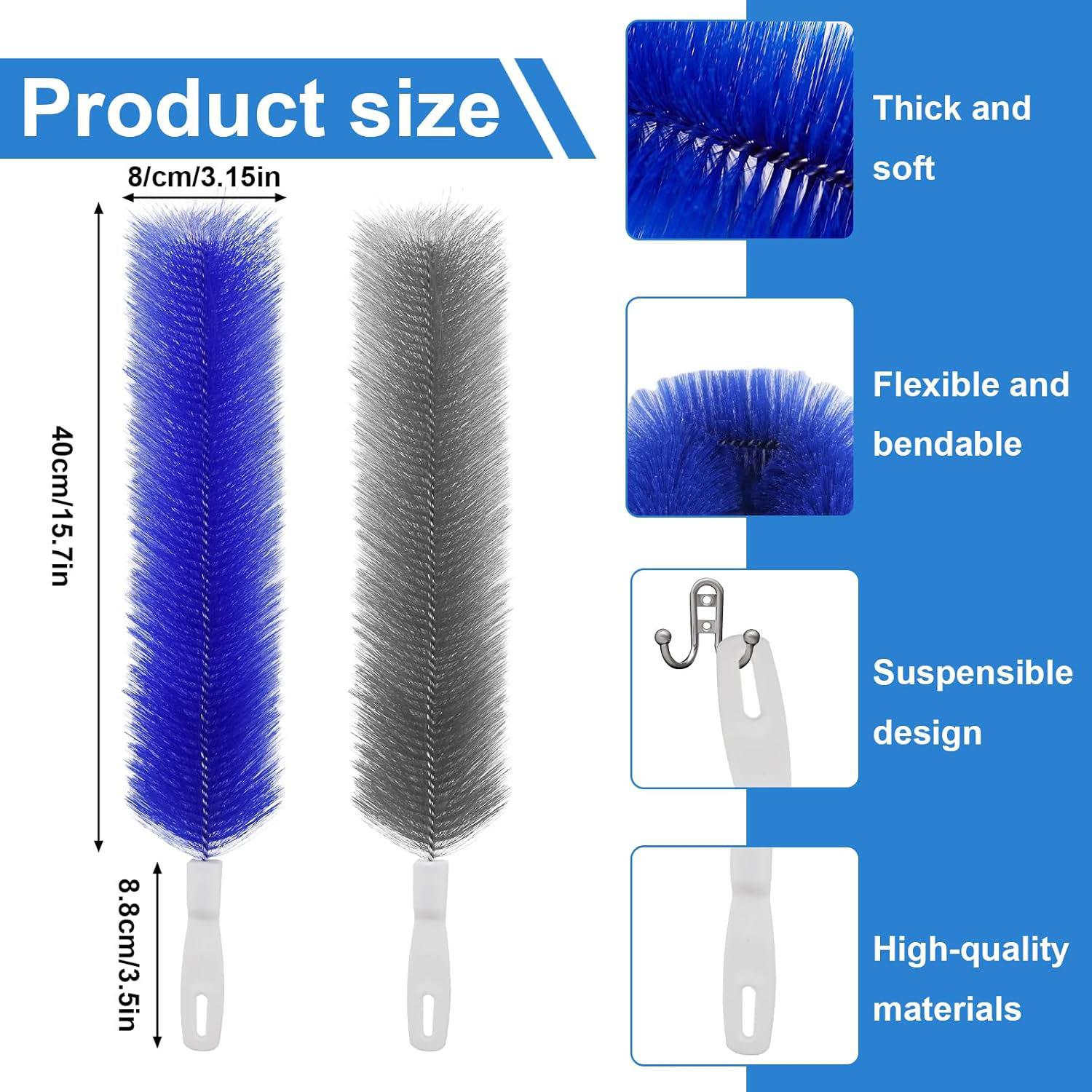 Cobweb Duster, Bendable Fan Duster, Plastic Fan Cleaning Brush, Microfiber Head Duster, Reusable Duster for Air Conditioner Blinds, Ceiling Fan Blades, Vents, Curtains, Car Cobweb Duster, Bendable Fan Duster, Plastic Fan Cleaning Brush, Microfiber Head Duster, Reusable Duster for Air Conditioner Blinds, Ceiling Fan Blades, Vents, Curtains, Car