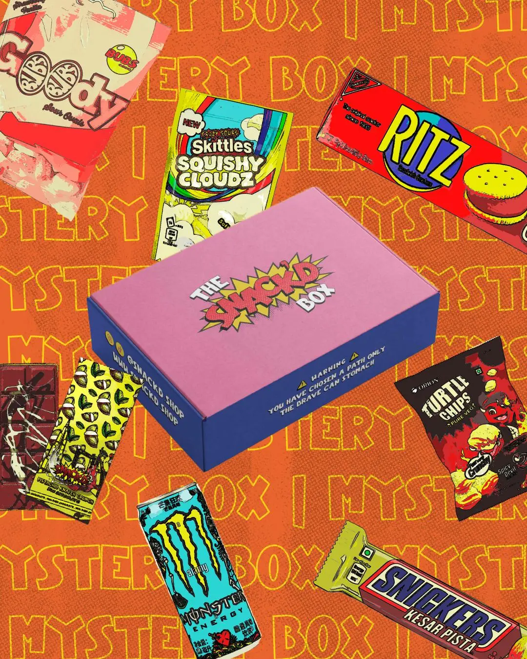 SNACK'D International Snack Variety Pack (14 Snacks)
